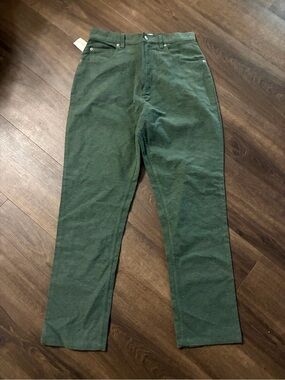 Vintage Basic Equipment NWT Forest Green High Rise Straight Leg Pants Size 14